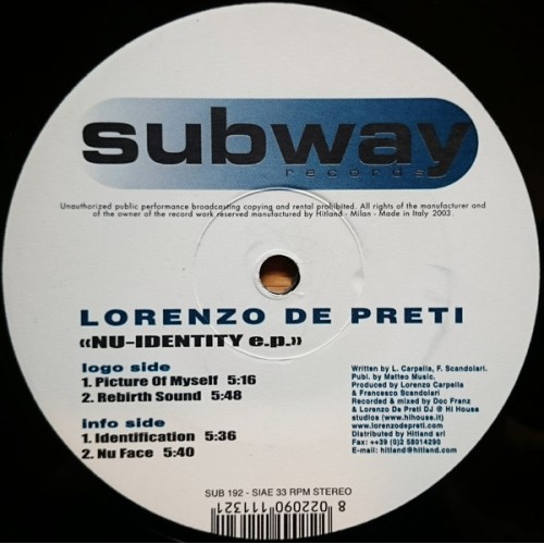 lorenzo de preti - nu identify ep