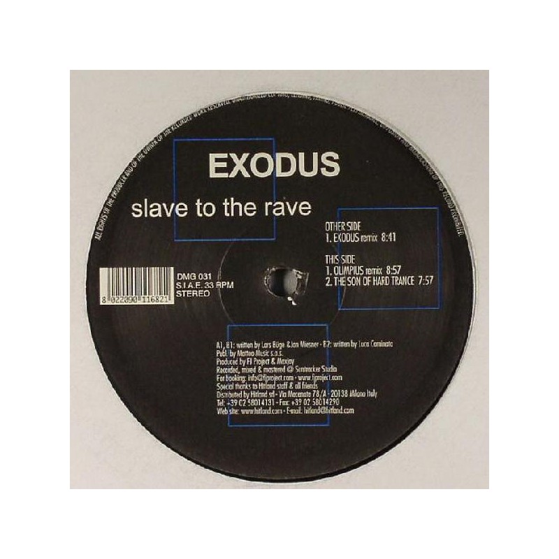 Exodus - Slave to the rave - Sinthetic Records